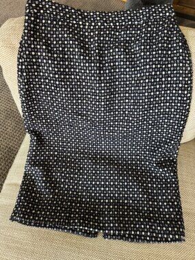 Tweed Midi Blue & Black Banana Republic Women's Skirt, Size 6